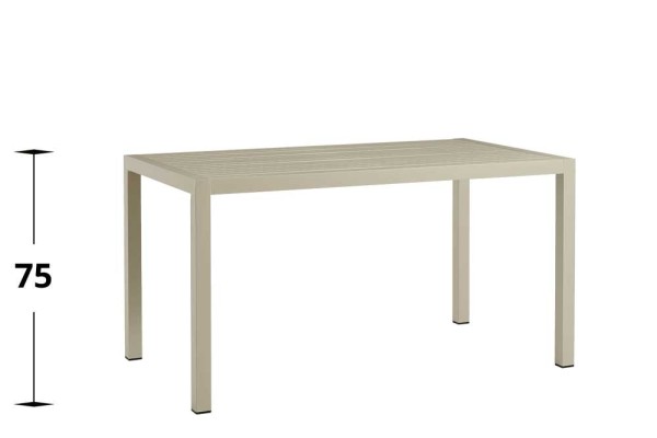 Cordone Greige Tisch 140